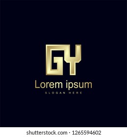 Initial Letter GY Logo Template Vector Design