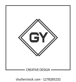 Initial Letter GY Logo Template Design