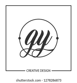 Initial Letter GY Logo Template Vector Design