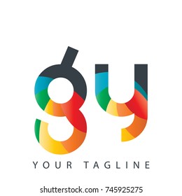 Initial Letter GY Rounded Design Logo