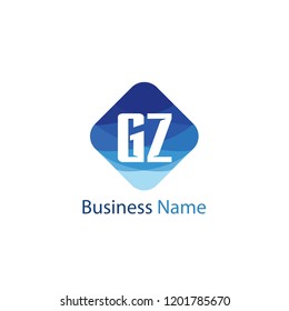Initial Letter GZ Logo Template Design