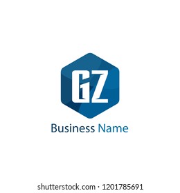 Initial Letter GZ Logo Template Design