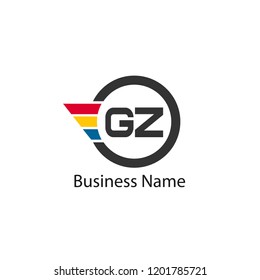 Initial Letter GZ Logo Template Design