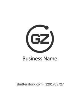 Initial Letter GZ Logo Template Design