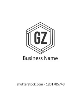 Initial Letter GZ Logo Template Design