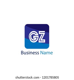 Initial Letter GZ Logo Template Design