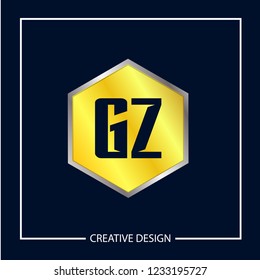 Initial Letter GZ Logo Template Design