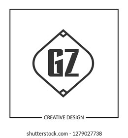 Initial Letter GZ Logo Template Design