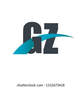 Initial Letter GZ Overlapping Design Logo
