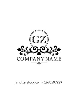 Initial letter GZ simple and elegant monogram design template logo