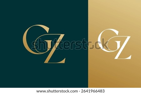 Initial letter GZ ZG logo design vector illustration for couple, wedding, and business