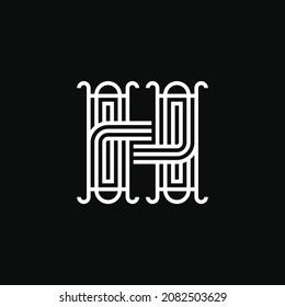 Initial letter H or alphabet H. Vector logo design