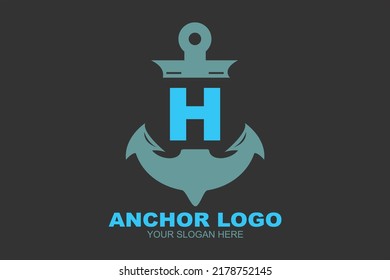 initial Letter H anchor logo