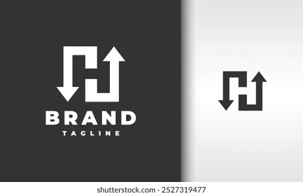 Anfangsbuchstabe h Pfeillogo