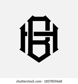 Letra inicial H, B, HB o BH solapadas, entrelazadas, logotipo monograma, color negro sobre fondo blanco