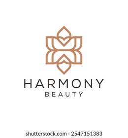 Letra inicial H Inspiração do design do logotipo de beleza