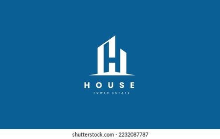 Initial letter H building logo design template element.