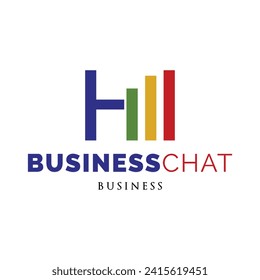 Letra inicial H Plantilla de diseño de iconos de gráficos empresariales