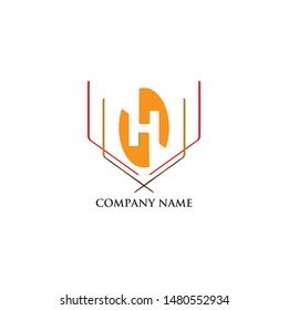 Initial letter H for business design logo template. Letter H branding company