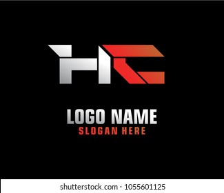 Initial letter H C logo template vector