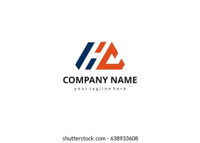 Initial letter H and C logo