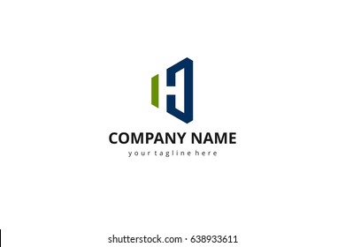 Initial letter H and C logo concept
