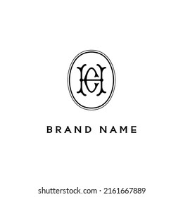 Initial Letter H C, monogram logo Sign Symbol design