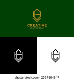 initial letter H C V logo typography design, logo for business,corporate,company,brand,etc.