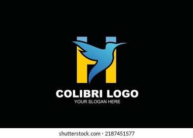 initial Letter H colibri  logo