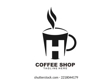 initial Letter H cooffee shop logo