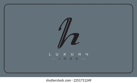Initial letter H creative luxury logo design, Creative letter h icon.