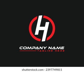 Initial Letter H Creative And Modern Logo Design. H Letter Logotype Concept With And Elegant Style. H Circle Shape Logo. 