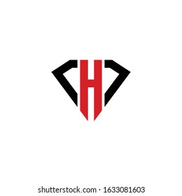 Initial letter H diamon logo icon 
