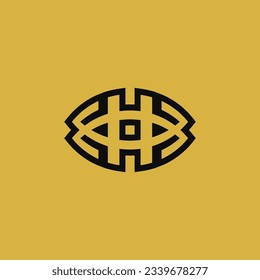 initial letter H eyes vision logo