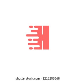 Initial Letter H Fast Speed Logo Design Template