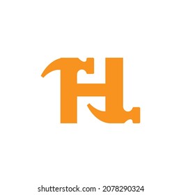 Initial Letter H Hammer Logo Design Inspiration