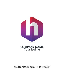 Initial Letter H Hexagon Logo 
