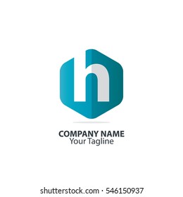 Initial Letter H Hexagon Logo 
