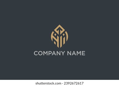 initial letter H or HH logo design concept.