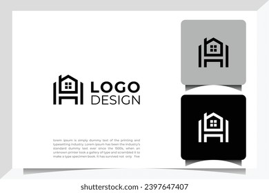 Initial letter H home house logo design. Vector illustration of home shaped for company