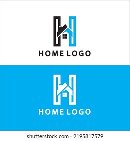 Initial letter H  Home logo icon vector illustration design