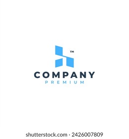 initial letter h home logo design