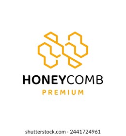 Letra inicial h icono de abeja de panal logo ilustración vectorial