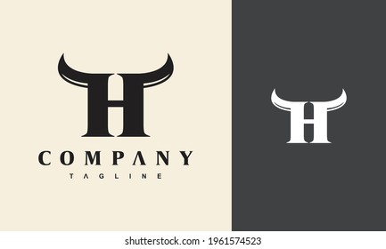 Initial Letter H Horn Logo	