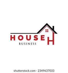 Initial Letter H House Icon Logo Design Template