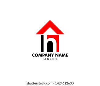 Initial Letter H House Logo Template