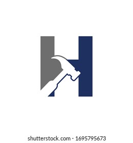 initial letter h hummer logo vector