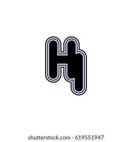 initial letter h and i. hi monogram outline logo