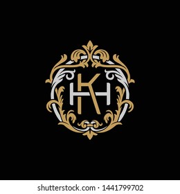 Initial Letter H K Hk Kh Stock Vector (Royalty Free) 1441799702 ...