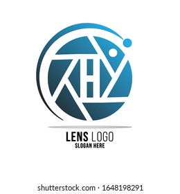 Initial letter H Lens Logo With Gradient